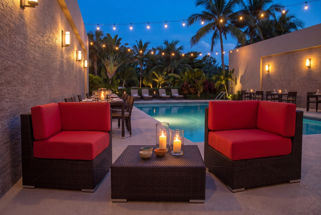 Crystal Beach Corner Chair setting