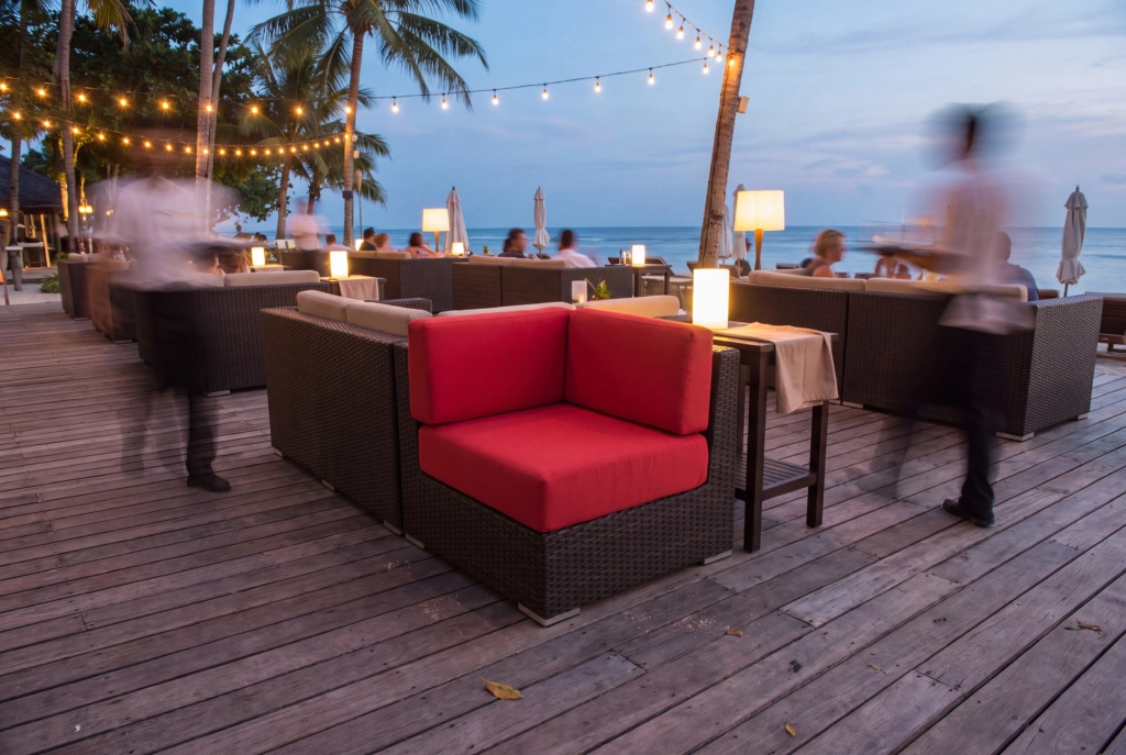 Crystal Beach Corner Chair setting