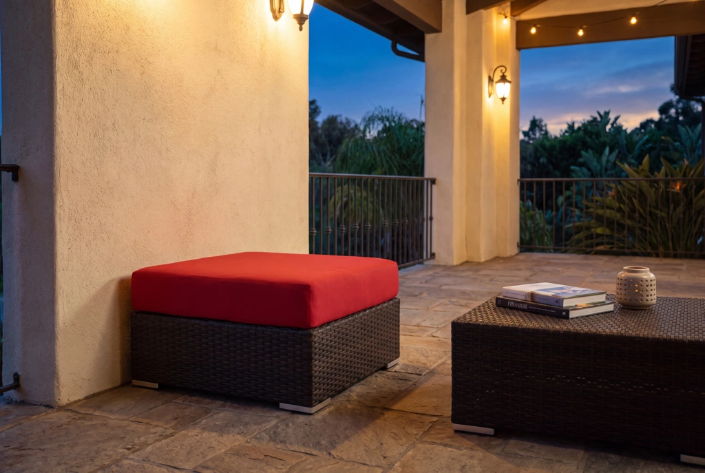 Crystal Beach Ottoman setting