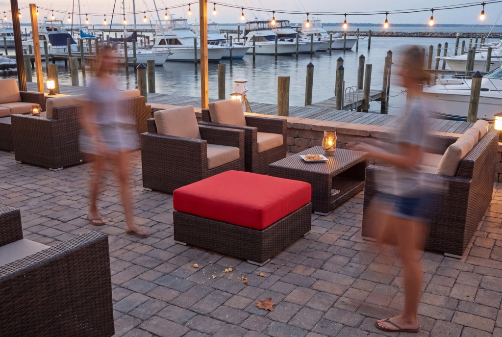 Crystal Beach Ottoman setting