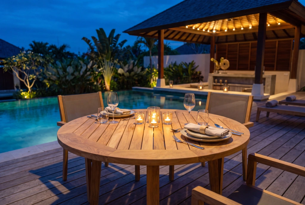 TK-TP Teak Tops – Round setting