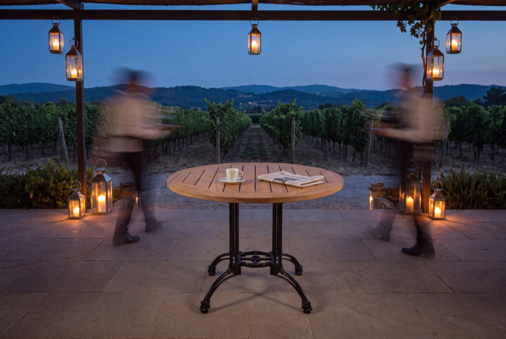 TK-TP Teak Tops – Round setting