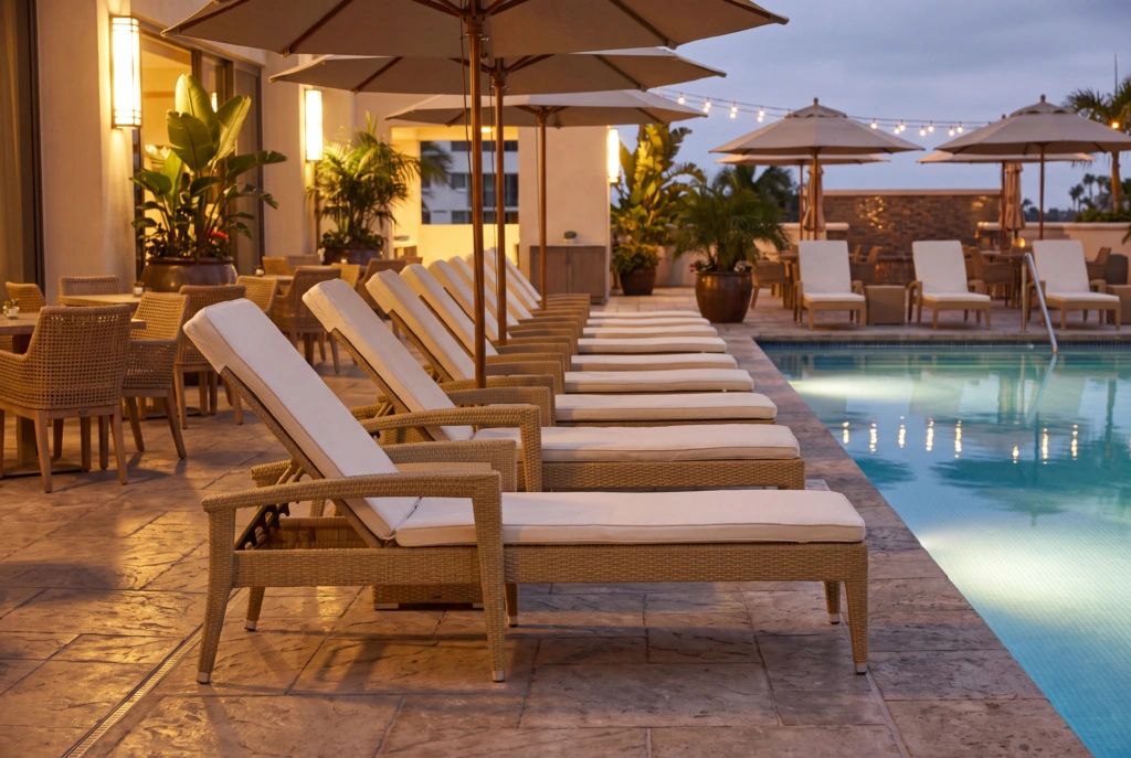 Crystal Beach Sunlounger setting