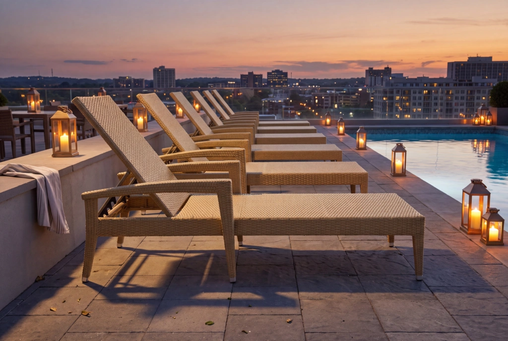Crystal Beach Sunlounger setting