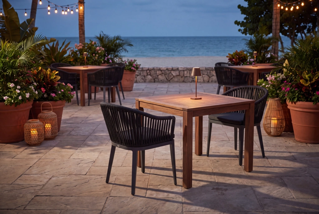 Vero Beach Dining Armchair setting