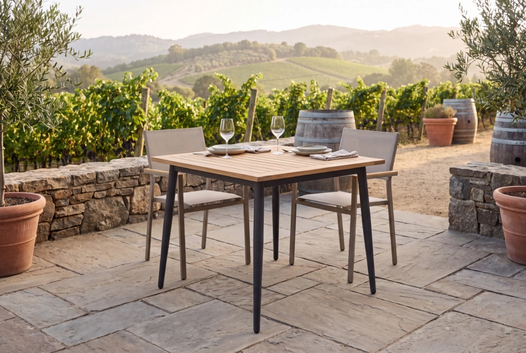 Vero Beach Dining Table 36X36 setting
