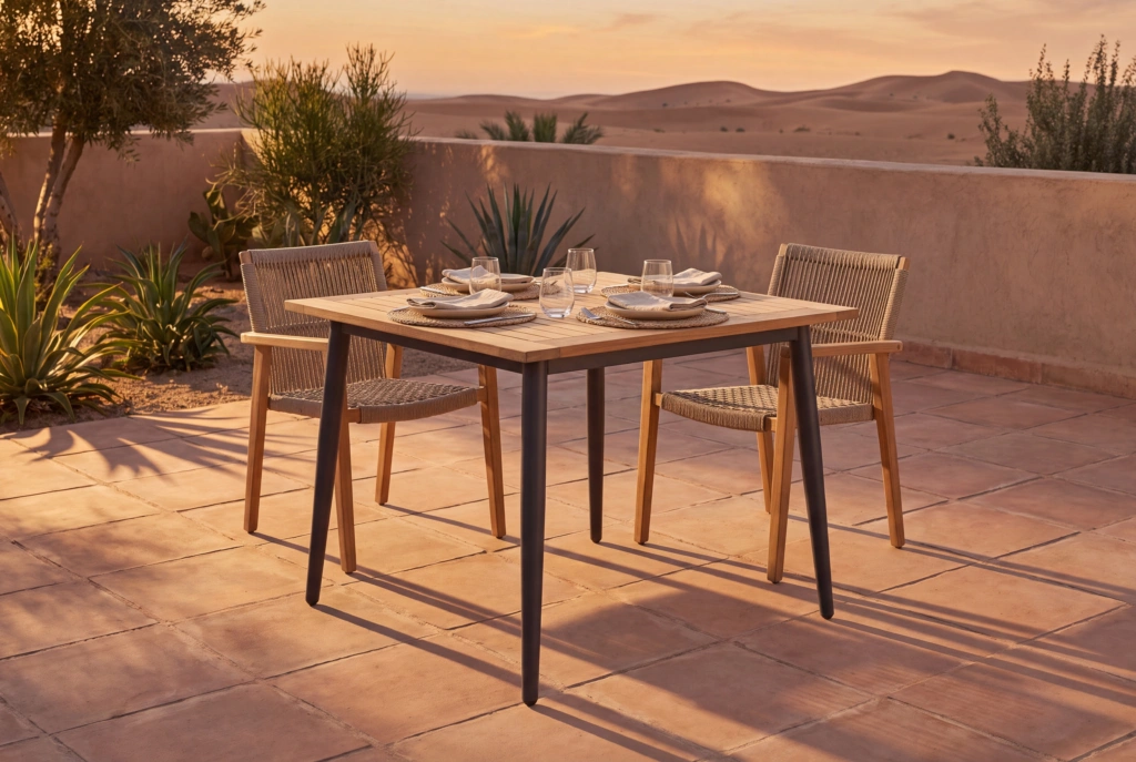Vero Beach Dining Table 36X36 setting