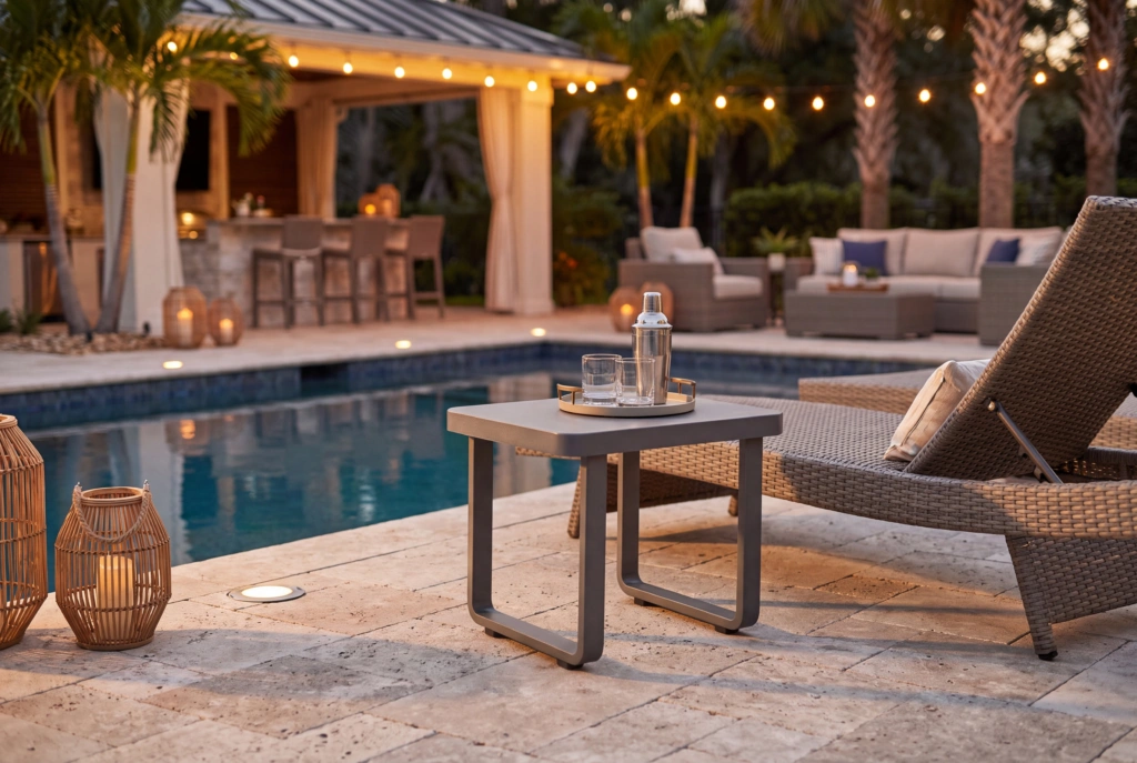 Palm Beach End Table setting