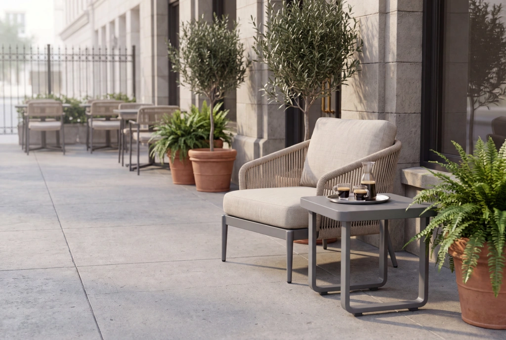 Palm Beach End Table setting