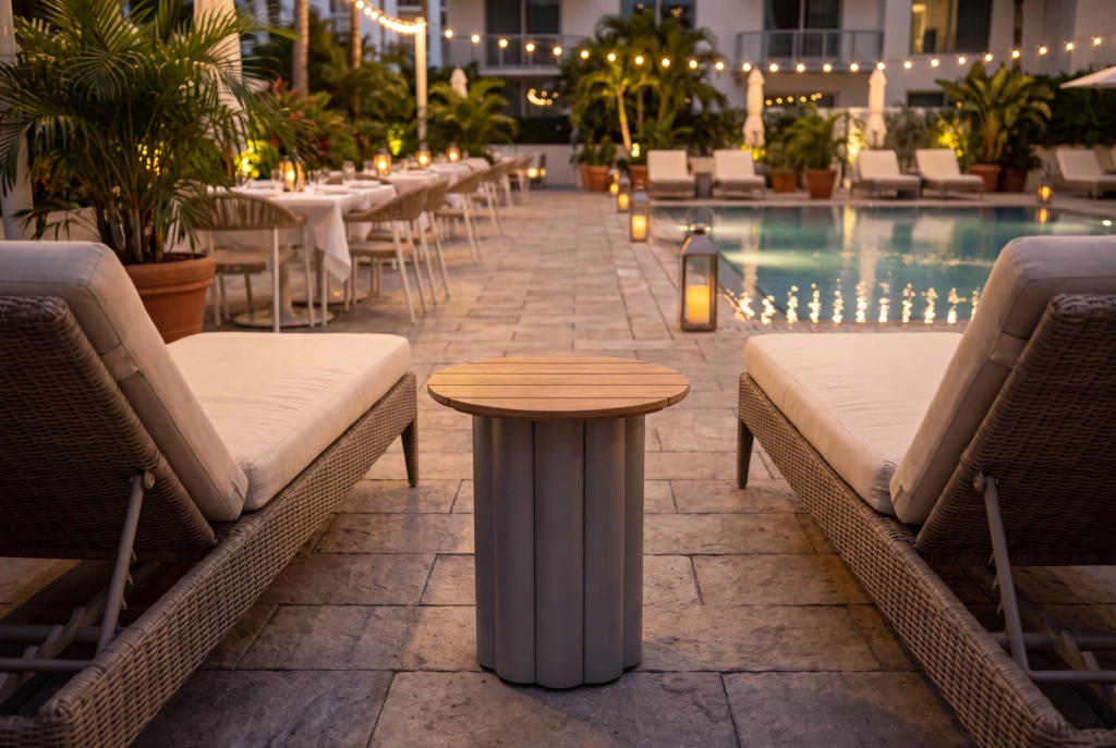 Lotus Side Table setting