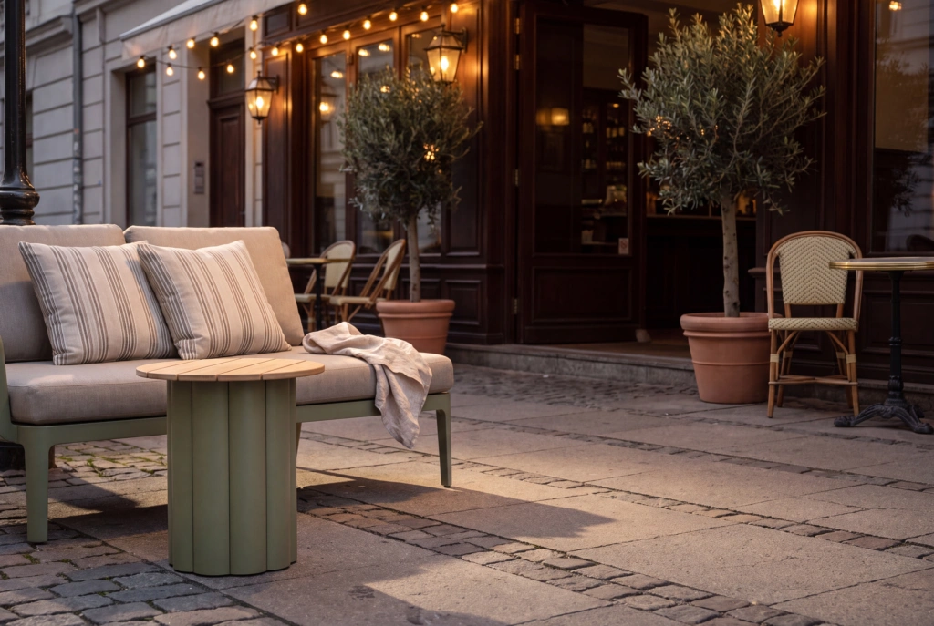 Lotus Side Table setting