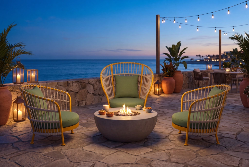 Nest Lounge High Back Armchair setting