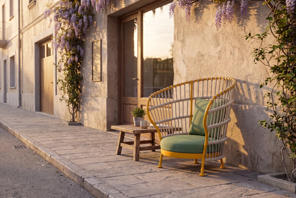 Nest Lounge High Back Armchair setting