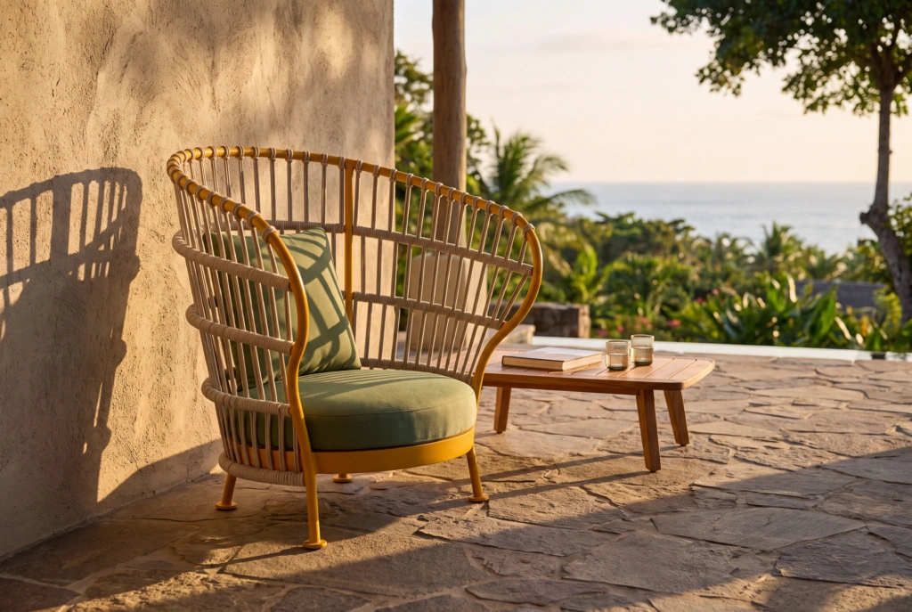 Nest Lounge High Back Armchair setting