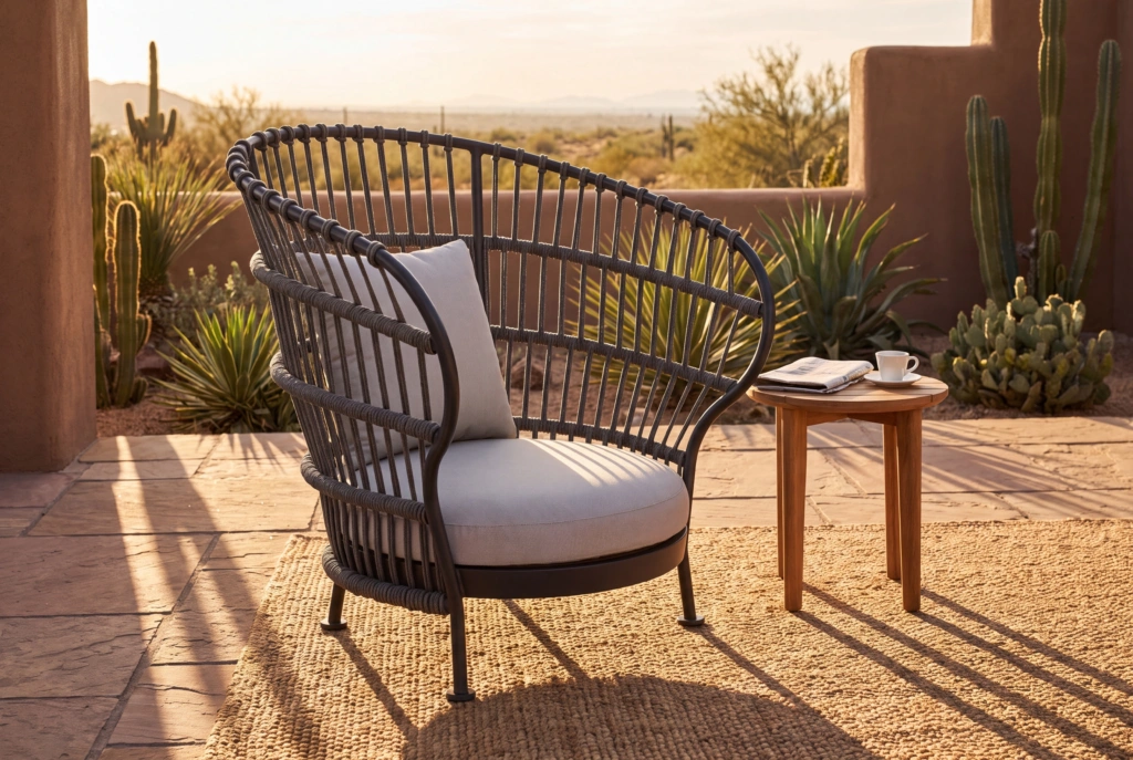 Nest Lounge High Back Armchair setting