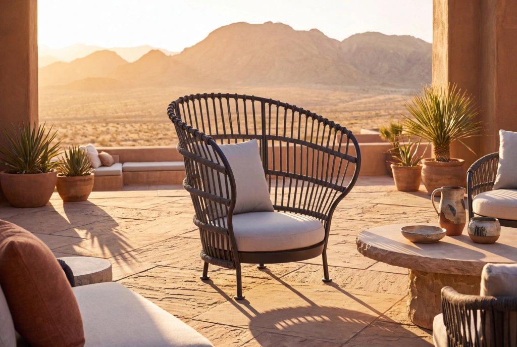 Nest Lounge High Back Armchair setting