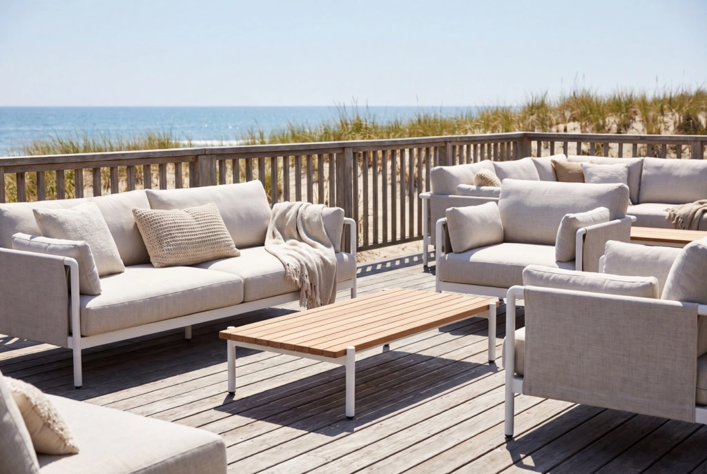 Pillow Coffee Table – Teak setting