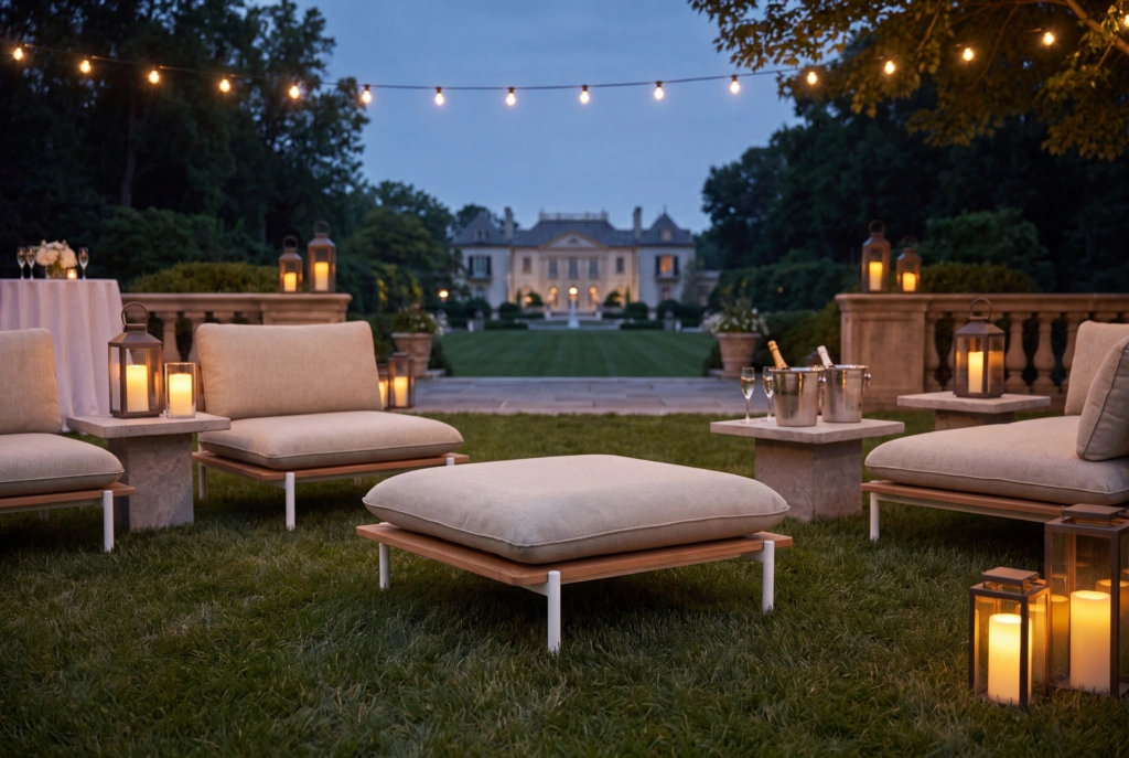 Pillow Footstool setting