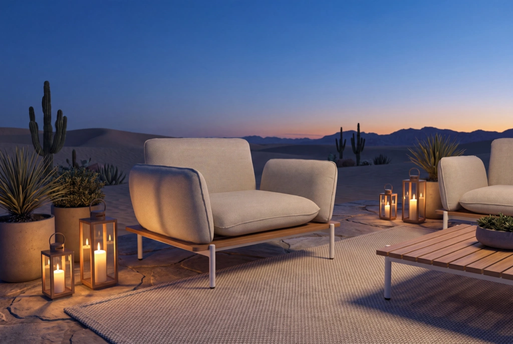Pillow Lounge Armchair setting