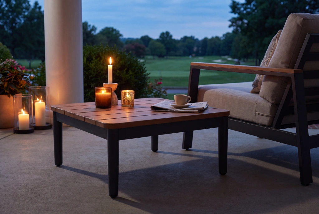 Rugby End Table setting
