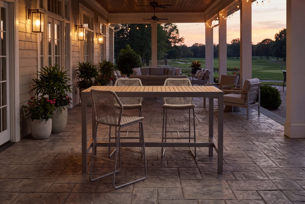 Teak Inlay Table BH setting