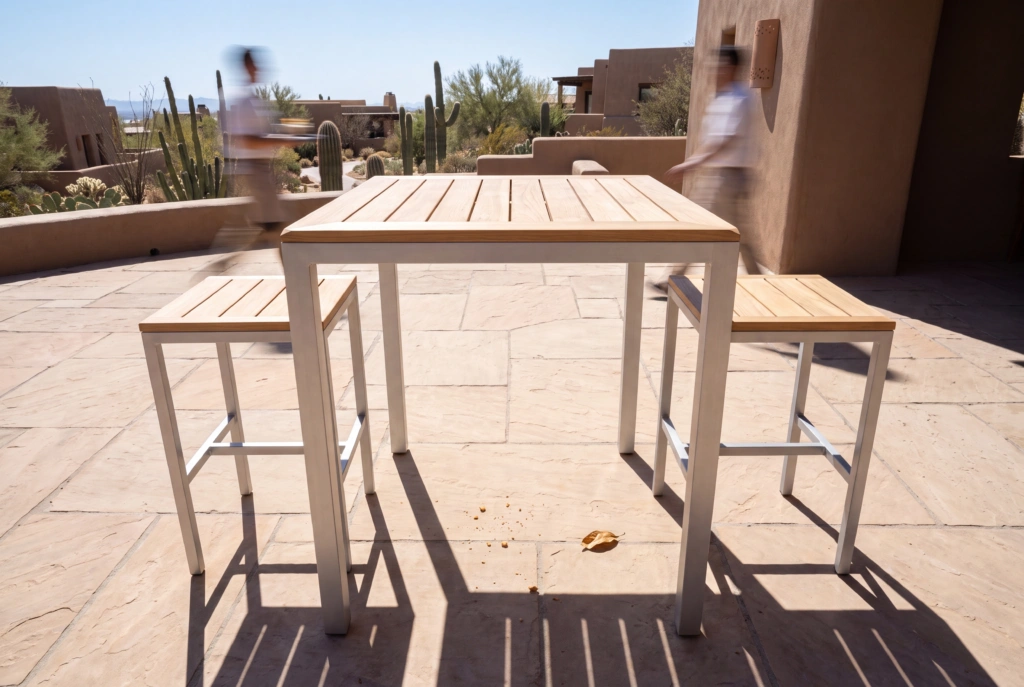 Teak Inlay Table BH setting