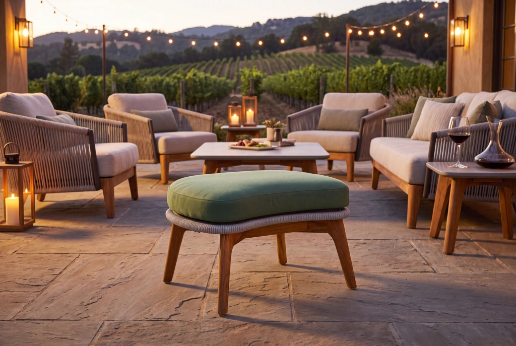 Bagel Footstool setting