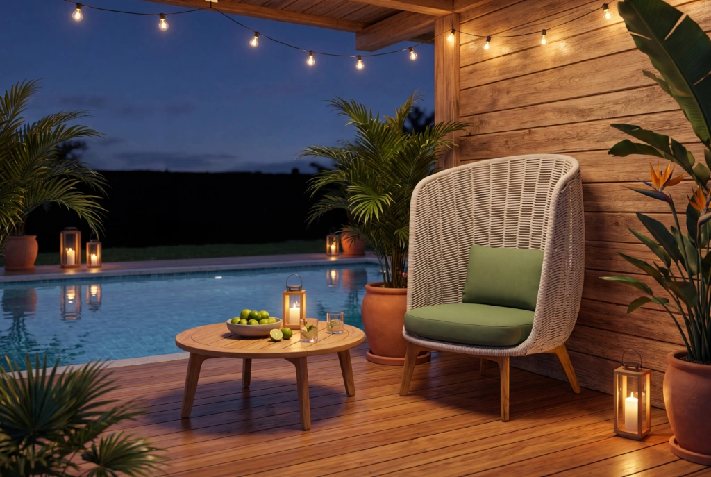 Bagel Highback Lounge Armchair setting