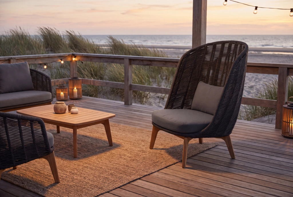 Bagel Highback Lounge Armchair setting