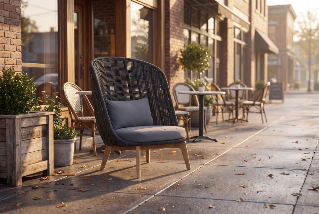 Bagel Highback Lounge Armchair setting