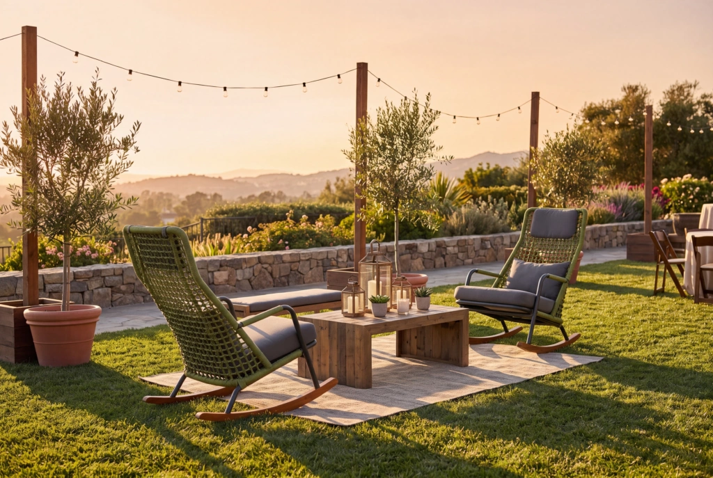 Banyantree Rocking Highback Lounge Armchair setting