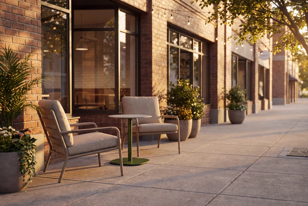 Bergen Side Table setting