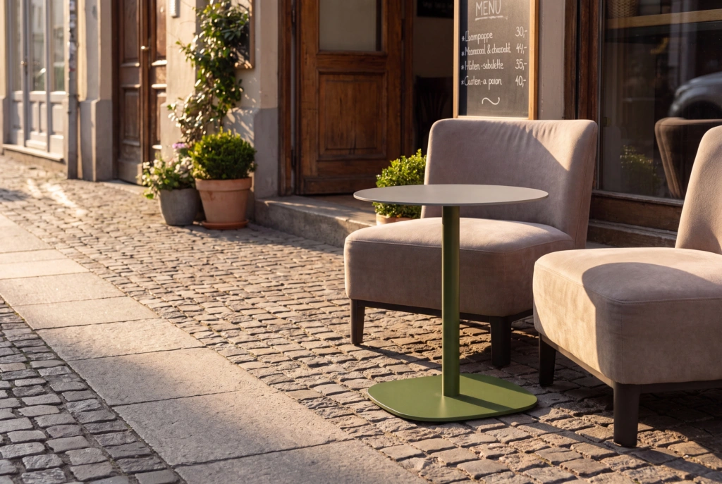 Bergen Side Table setting