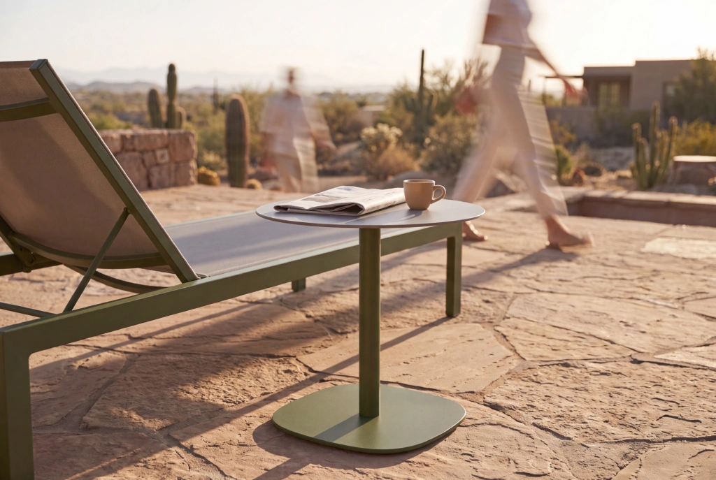Bergen Side Table setting
