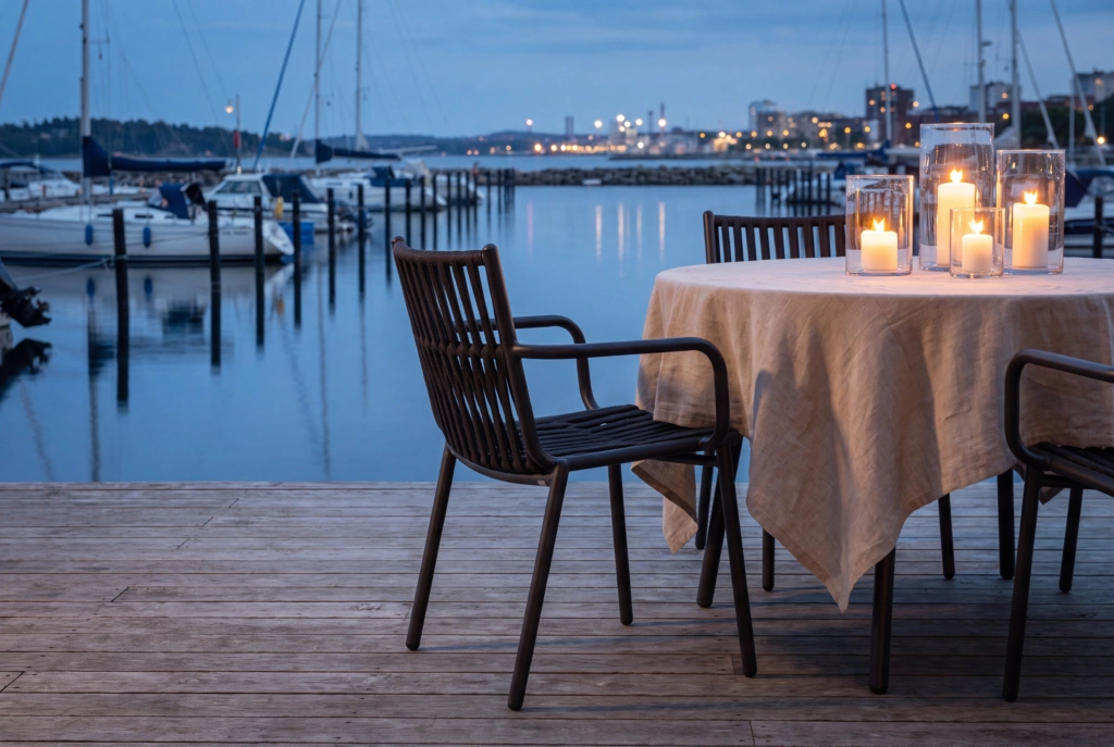 Loop Dining Armchair setting