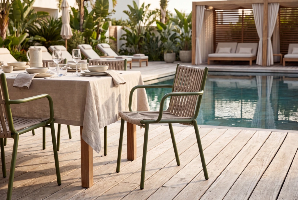 Loop Dining Armchair setting