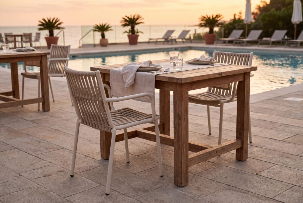 Loop Dining Armchair setting