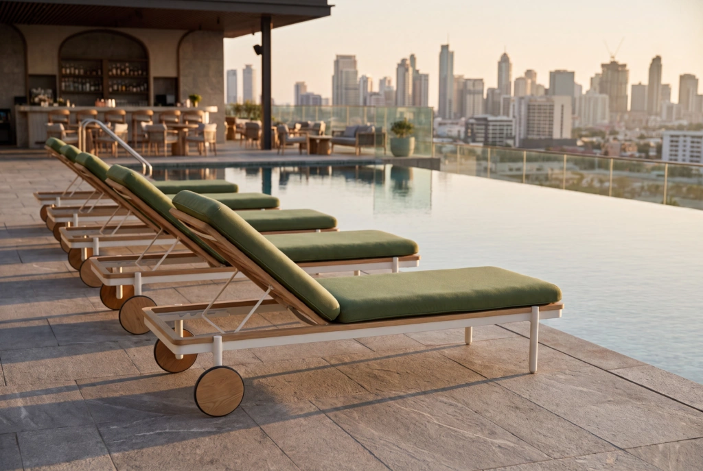 Pillow Sunlounger setting