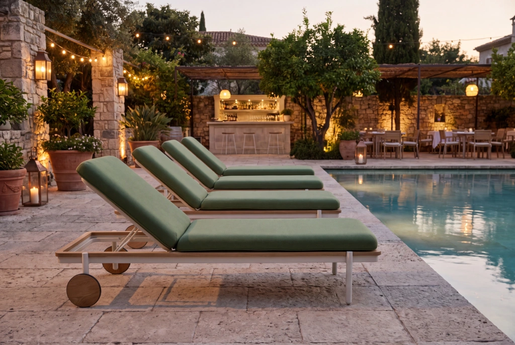 Pillow Sunlounger setting