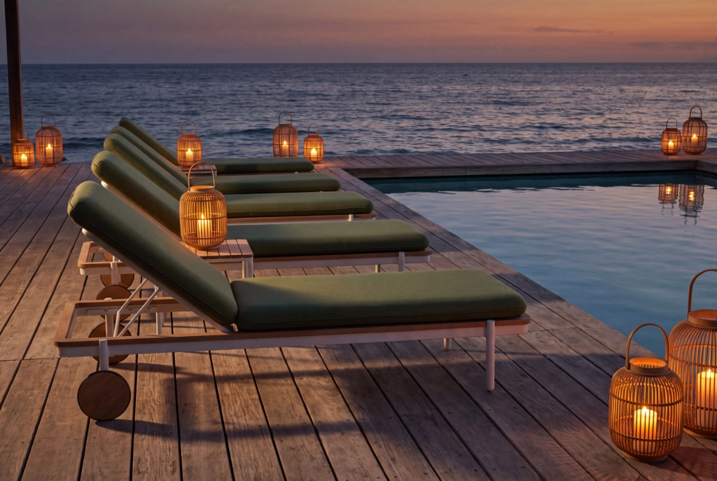 Pillow Sunlounger setting