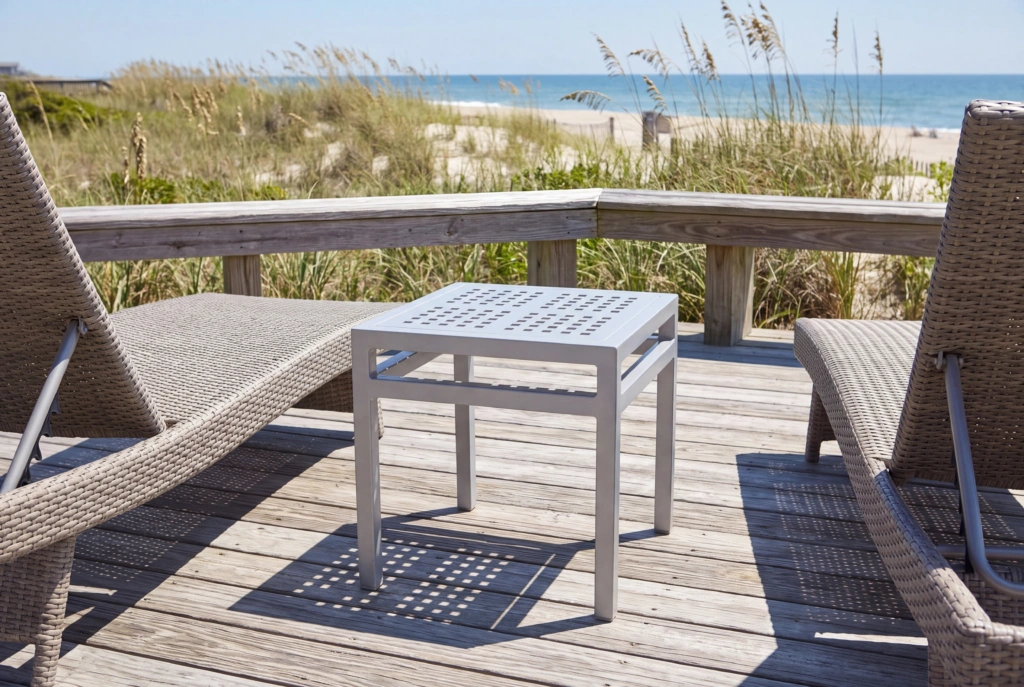 AL-5602 End Table SQ Aluminum setting