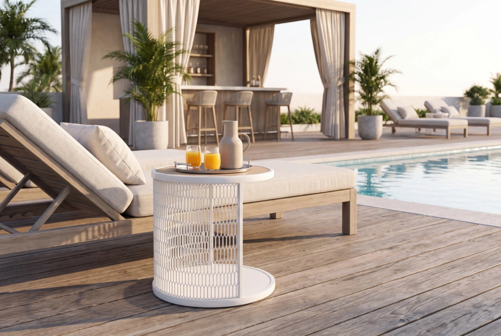 Captiva End Table Round setting