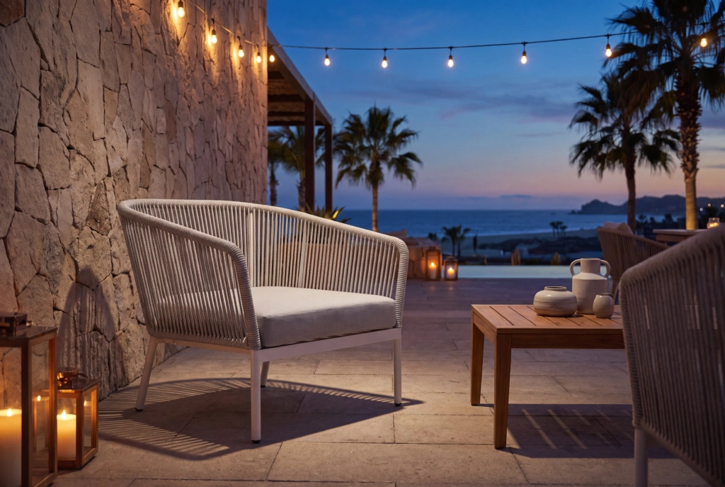 Captiva Lounge Armchair With Rope setting