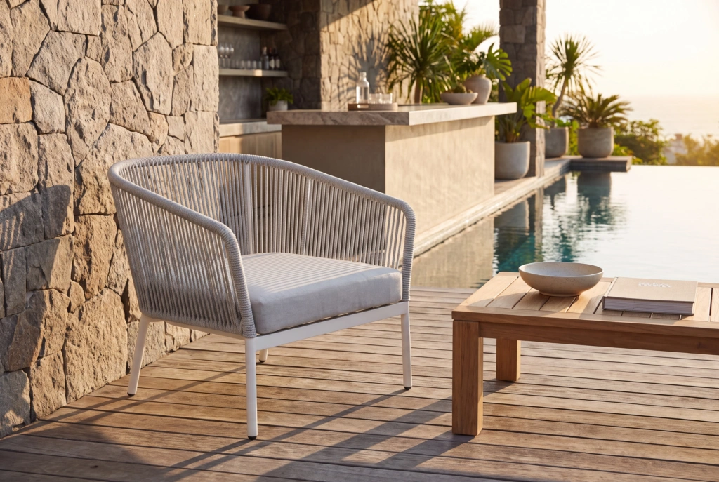Captiva Lounge Armchair With Rope setting