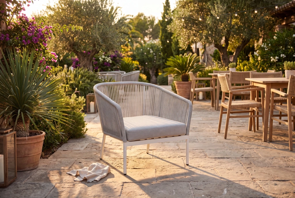 Captiva Lounge Armchair With Rope setting