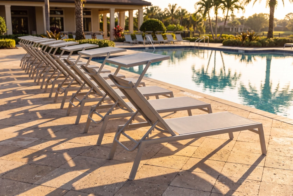 Jupiter Sunlounger With Shade setting