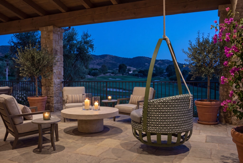 Mallorca Hanging Chair Wic setting