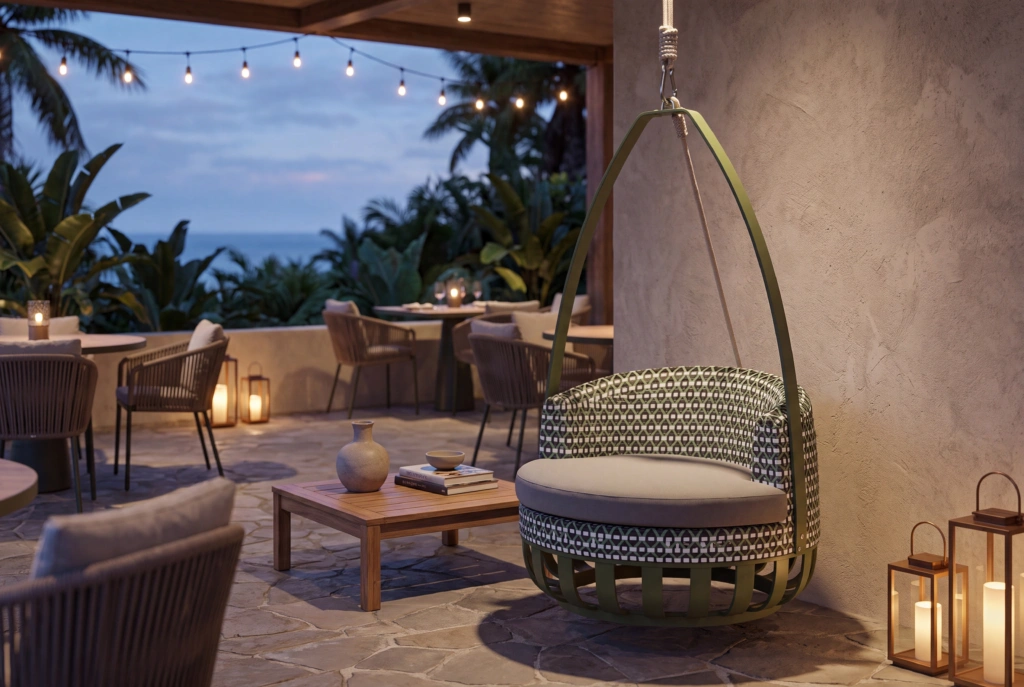 Mallorca Hanging Chair Wic setting