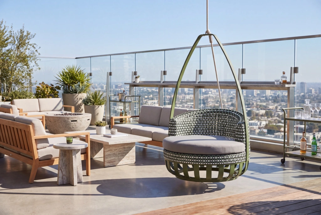 Mallorca Hanging Chair Wic setting