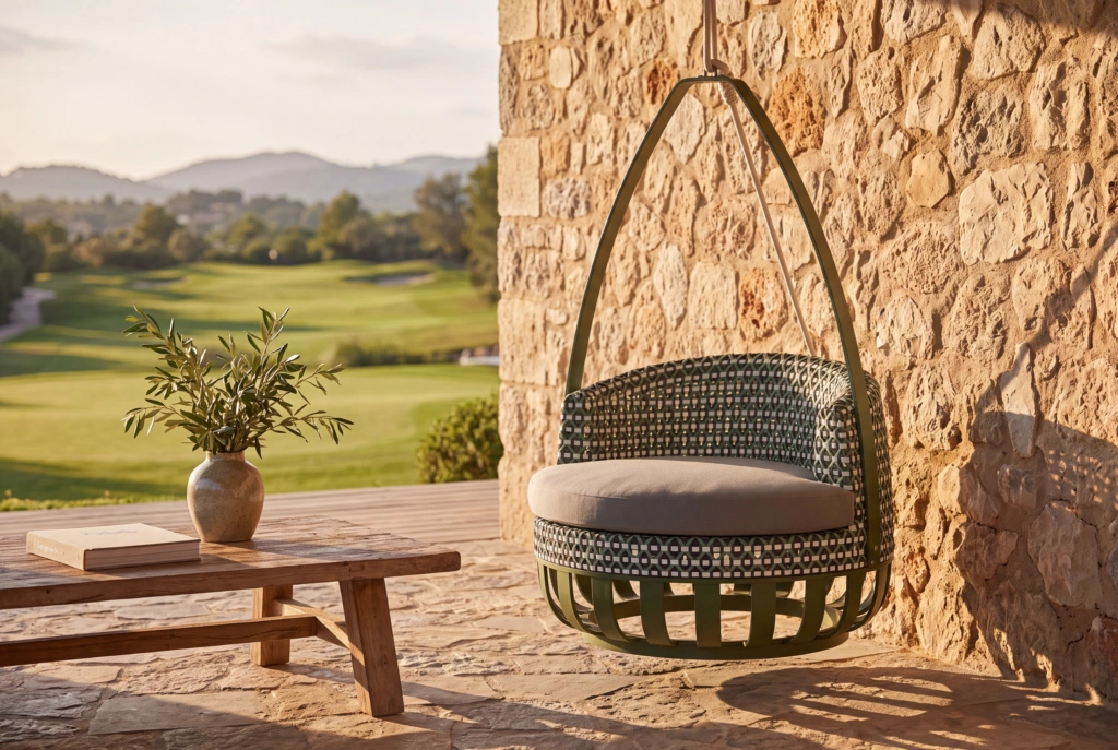 Mallorca Hanging Chair Wic setting